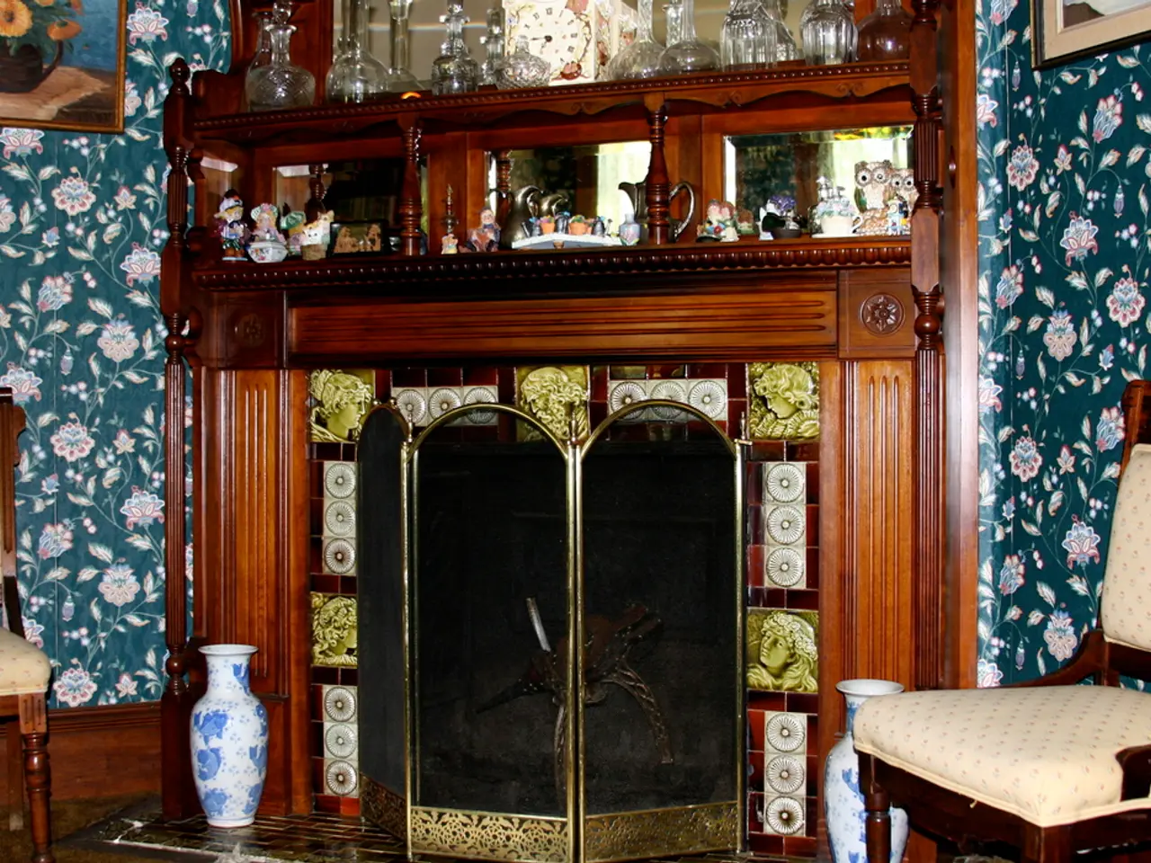 1903 wallpaper uncovered during kitchen renovation by homeowner.