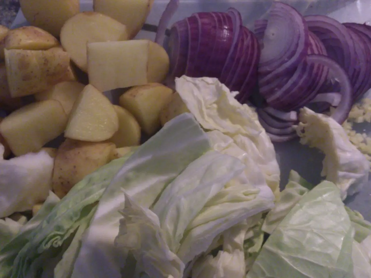 These are onions, potatoes and cabbages.