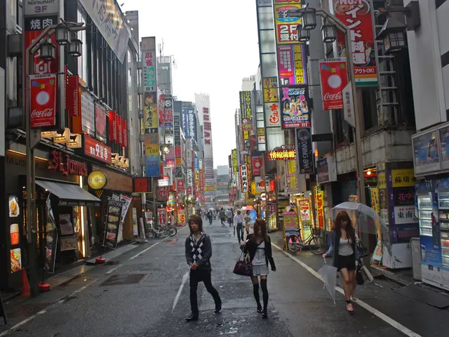 Library umbrellas are being temporarily utilized due to rainfall.